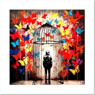 BIRD IN A CAGE Posters and Art